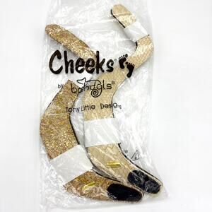 2 Cheeks Bandals for Sandals Size 6 Straps Gold Snakeskin Changeable Removable